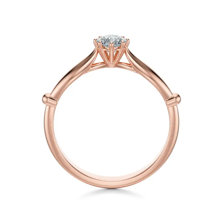 Pierścionek z diamentem różowe złoto AJPZ_095